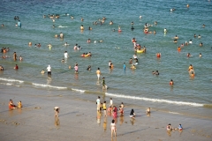 Local tourists at the beach, Nha Trang, Vietnam