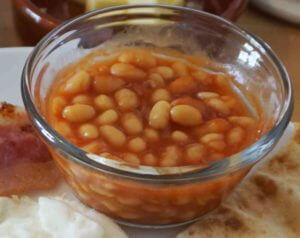 Baked beans are included with the "full Scottish" breakfast
