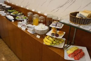 The breakfast buffet at the Hanoi Old Town Hotel