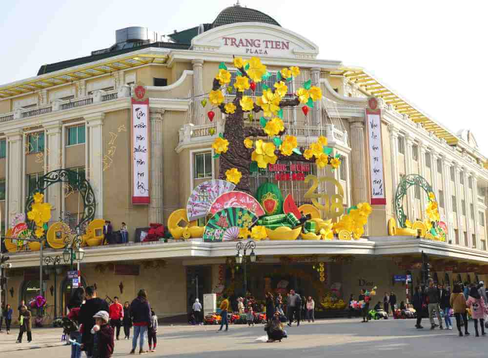 Tet decorations can be really over the top in Hanoi