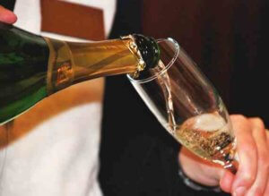 The proper way to pour champagne