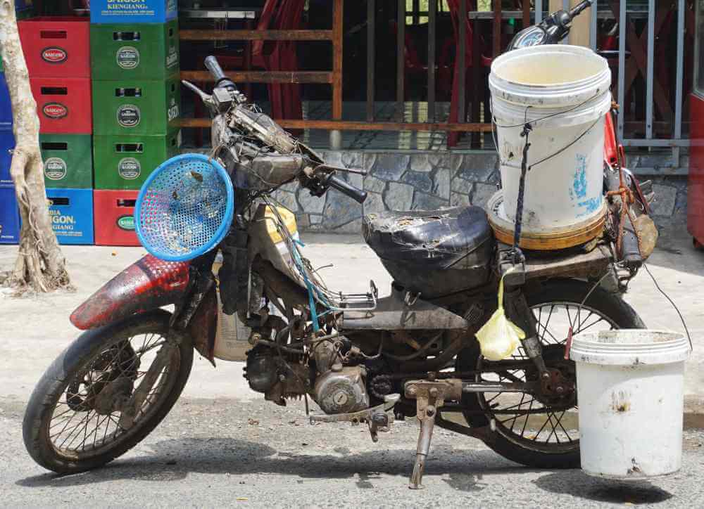 Vietnam's streets are filled with motorbikes and scooters