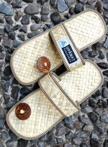 Special sandals provided to visitors entering Borobudur temple